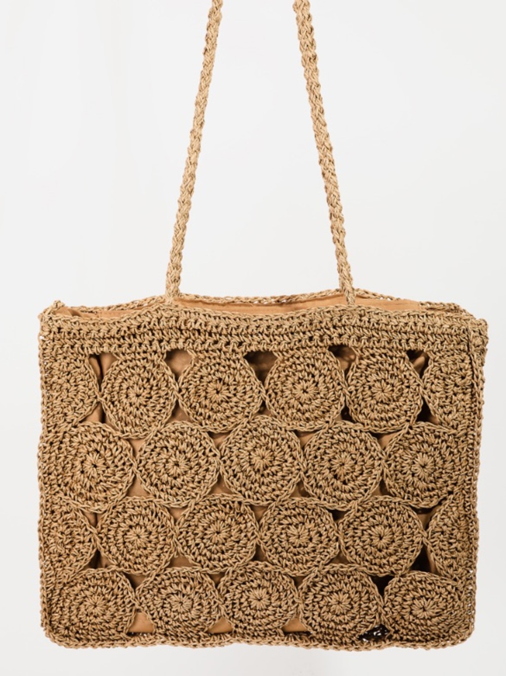 Fame Square Braided Pattern Tote Bag